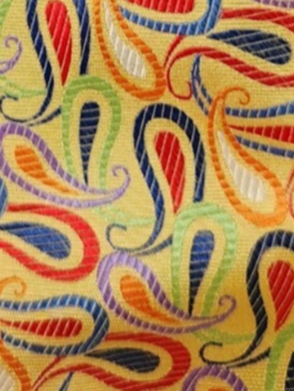 Shirts Ties N Links Rainbow Paisley Silk Tie Maximalist Hand Sewn Made in US